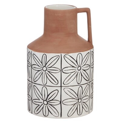 Oatley Tile Patterned Jug Table Vase - Image 0