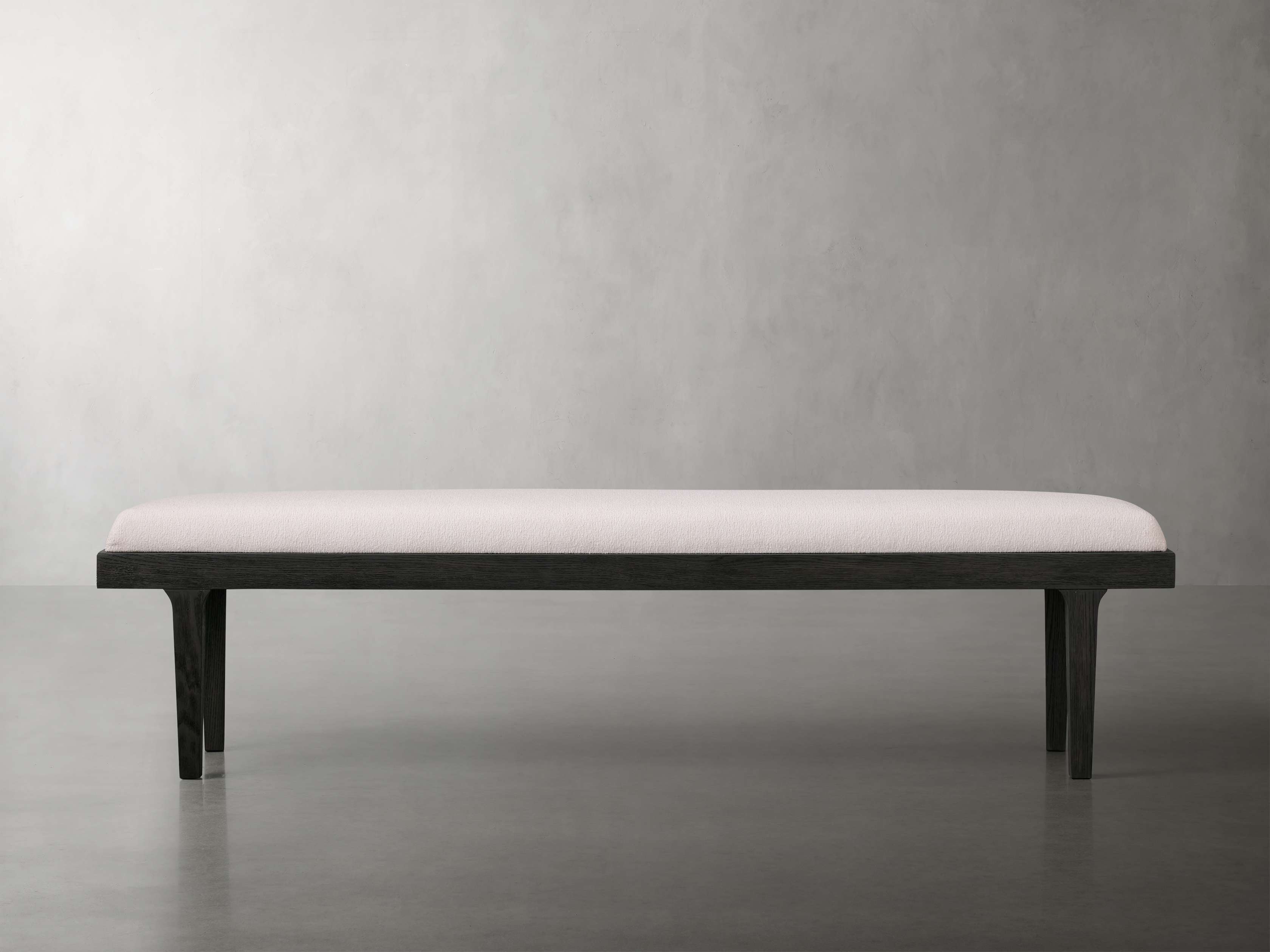 Danny Bench in Upholstered 55" Black  Cushing Mellow/Ebony - Image 0
