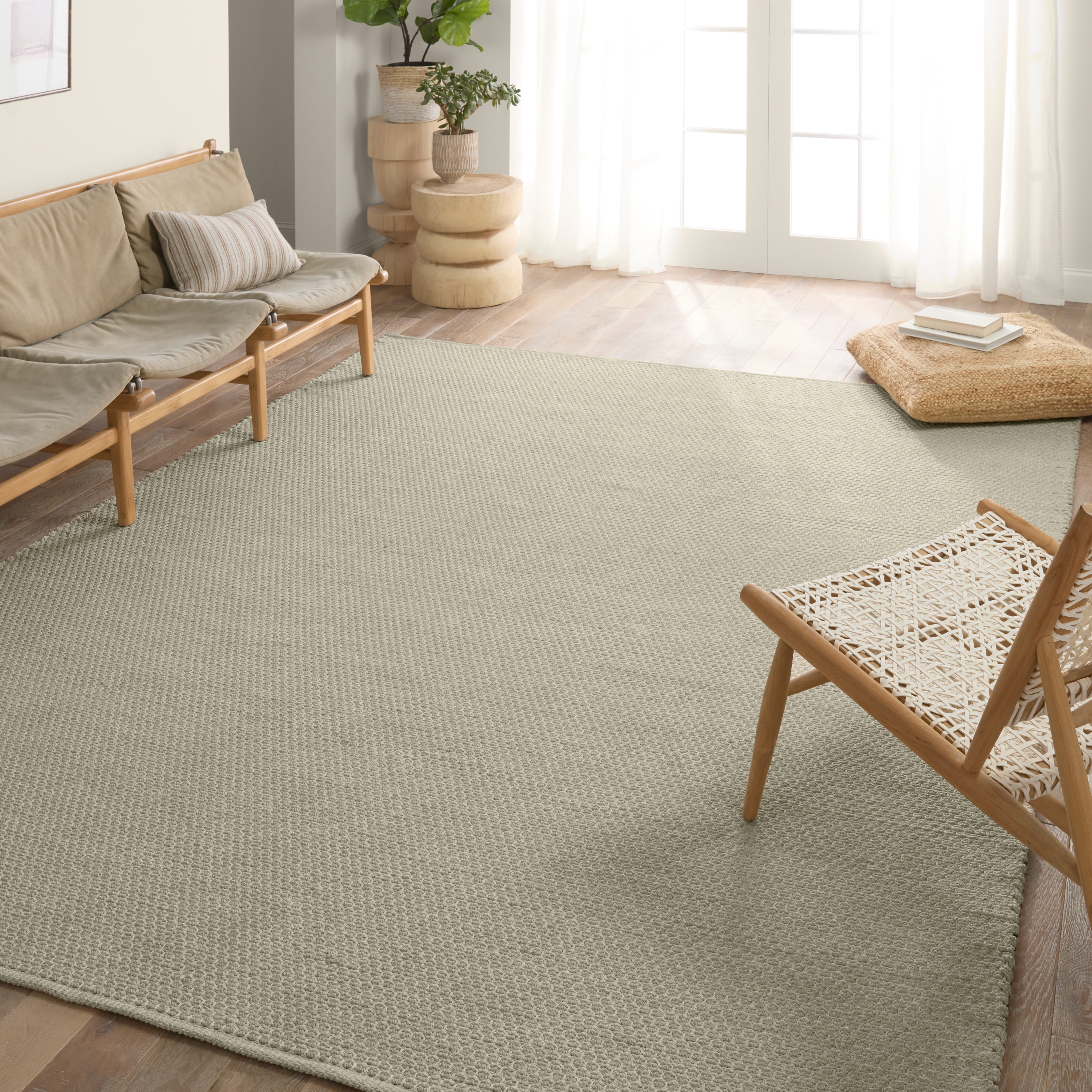 Envelop MSI02 Handmade Solid Gray Area Rug (5'x8') - Image 4