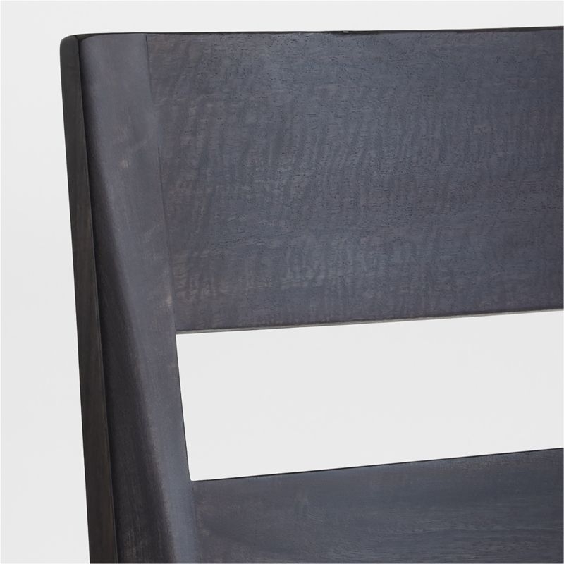 Basque Charcoal Grey Wood Dining Chair - Image 4