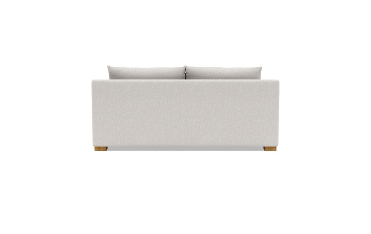 Sloan Sleeper Sleeper Sofa with Beige Pebble Fabric, down alternative cushions, and Natural Oak legs - Image 3