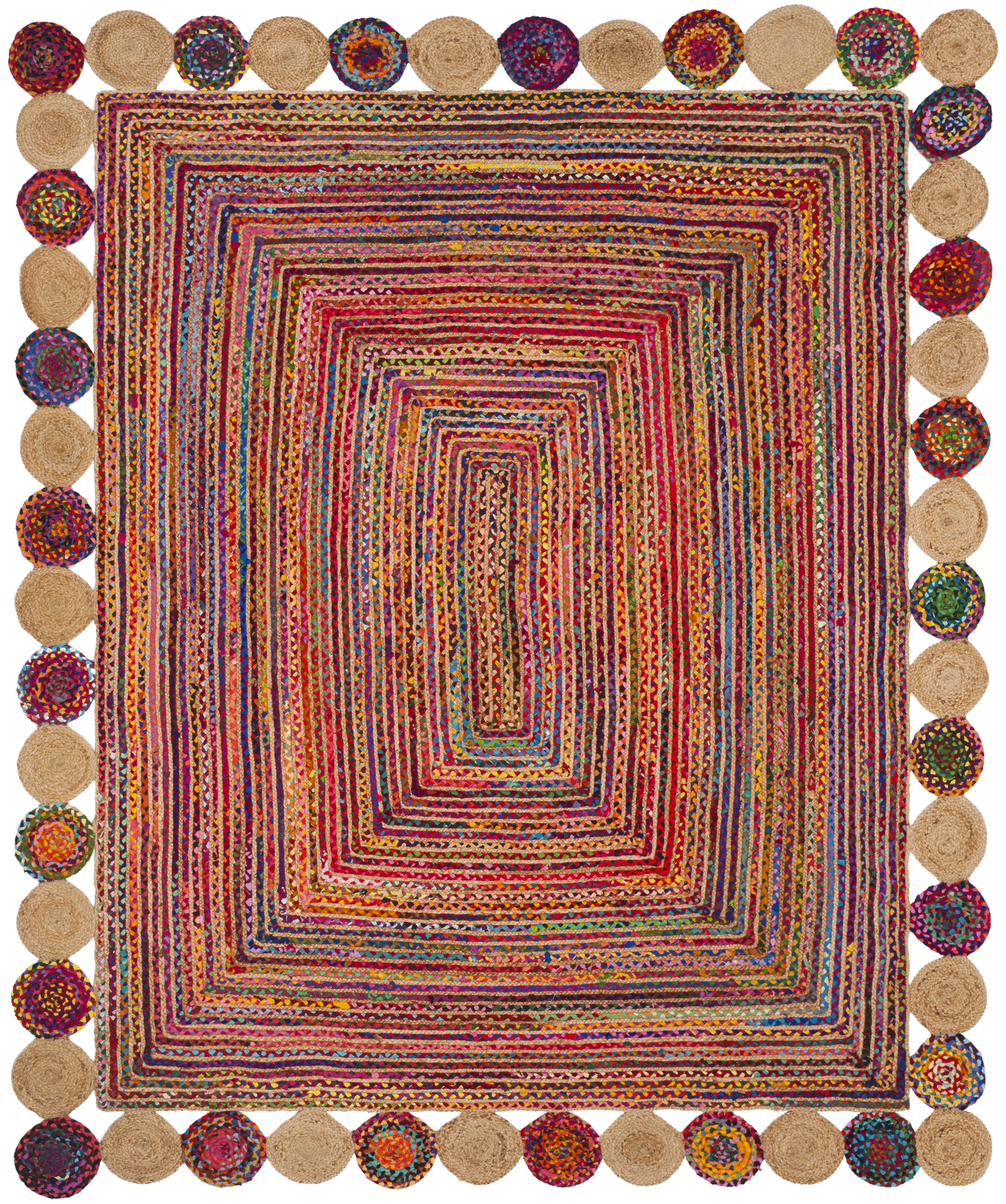 Arlo Home Hand Woven Area Rug, CAP201A, Red/Multi,  8' X 10' - Image 0