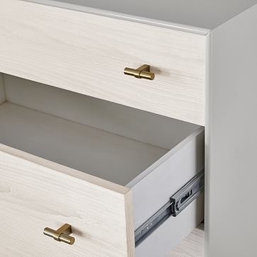 Modernist Wood + Lacquer 5-Drawer Dresser, Winter Wood - Image 2