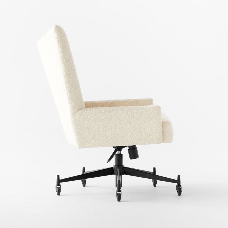 Bowtie Cream Boucle Office Chair - Image 3