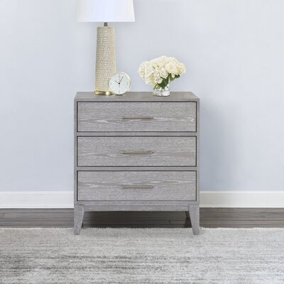 Palmera Solid Wood Grey Nighstand - Image 0