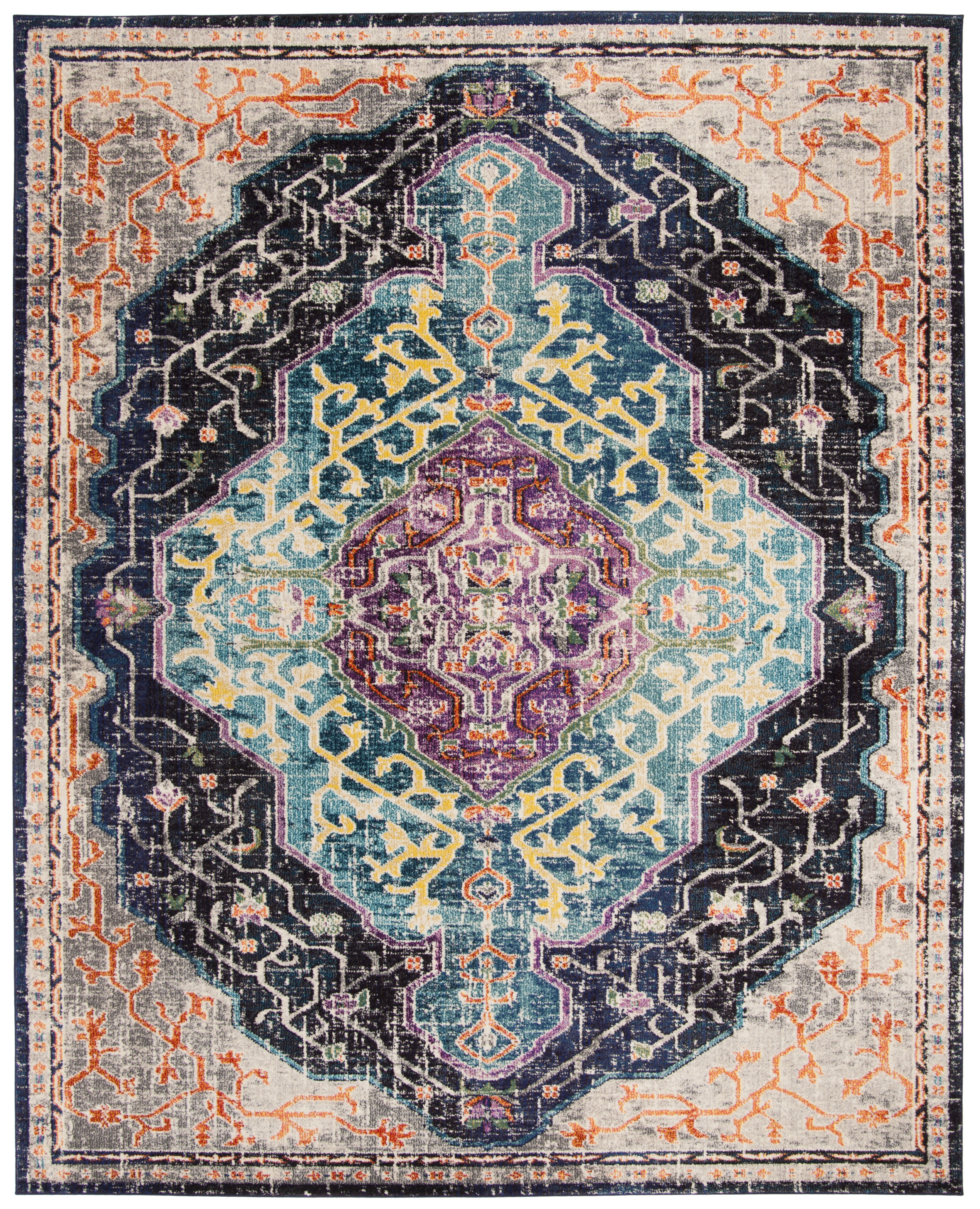 Arlo Home Woven Area Rug, MNC249Z, Black/Blue,  8' X 10' - Image 0