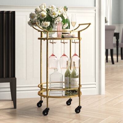 Round Metal Bar Cart - Image 0