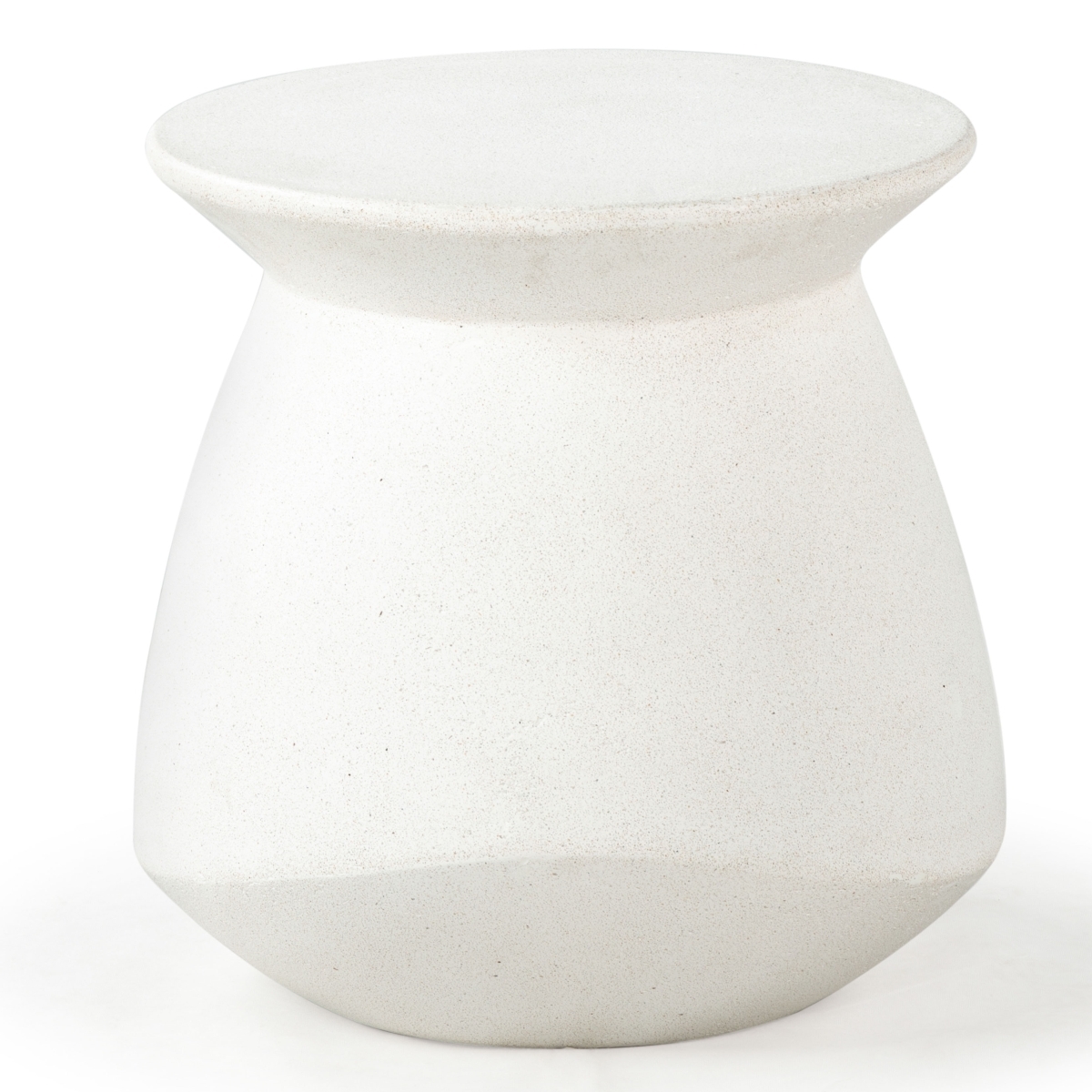 Flanagan Round Accent Table - Ivory - Image 0