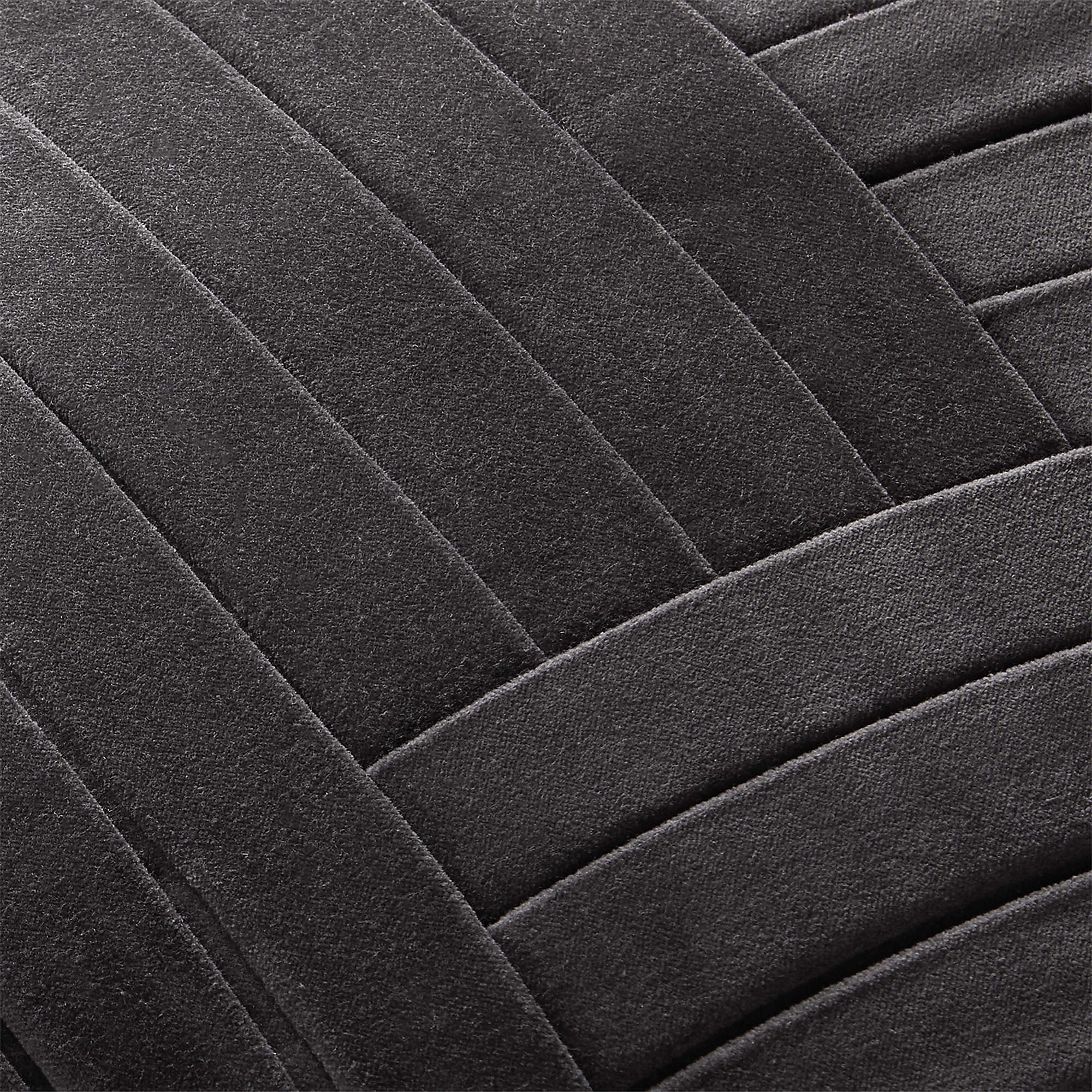 Leger Velvet Pillow Charcoal with Down-Alternative Insert, 18" x 18" - Image 3