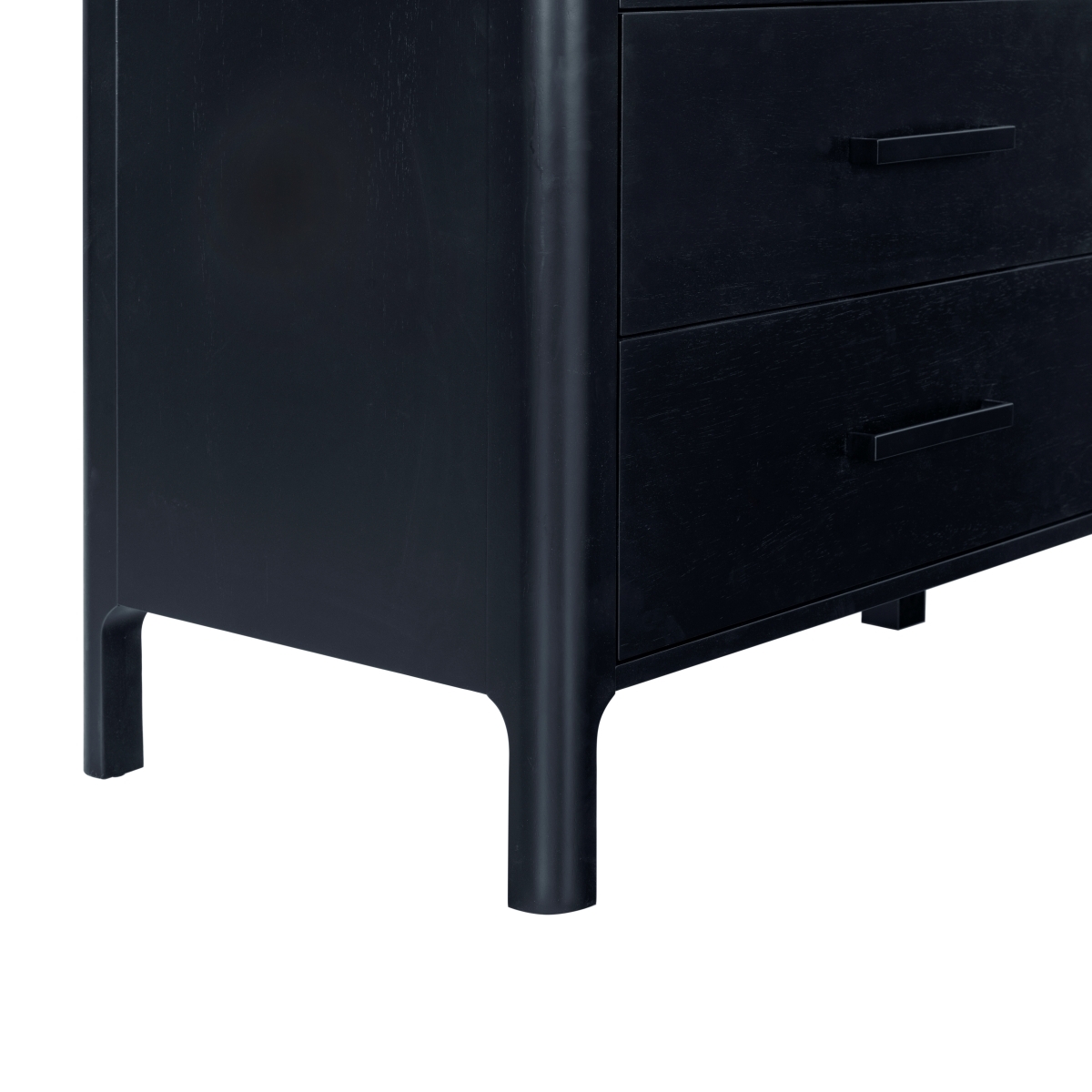 Abbiava 6 Drawer Wood Dresser - Black - Image 1