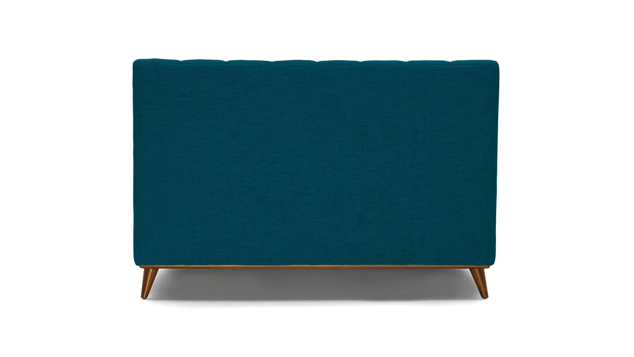Blue Hughes Mid Century Modern Bed - Key Largo Zenith Teal - Mocha - Full - Image 4
