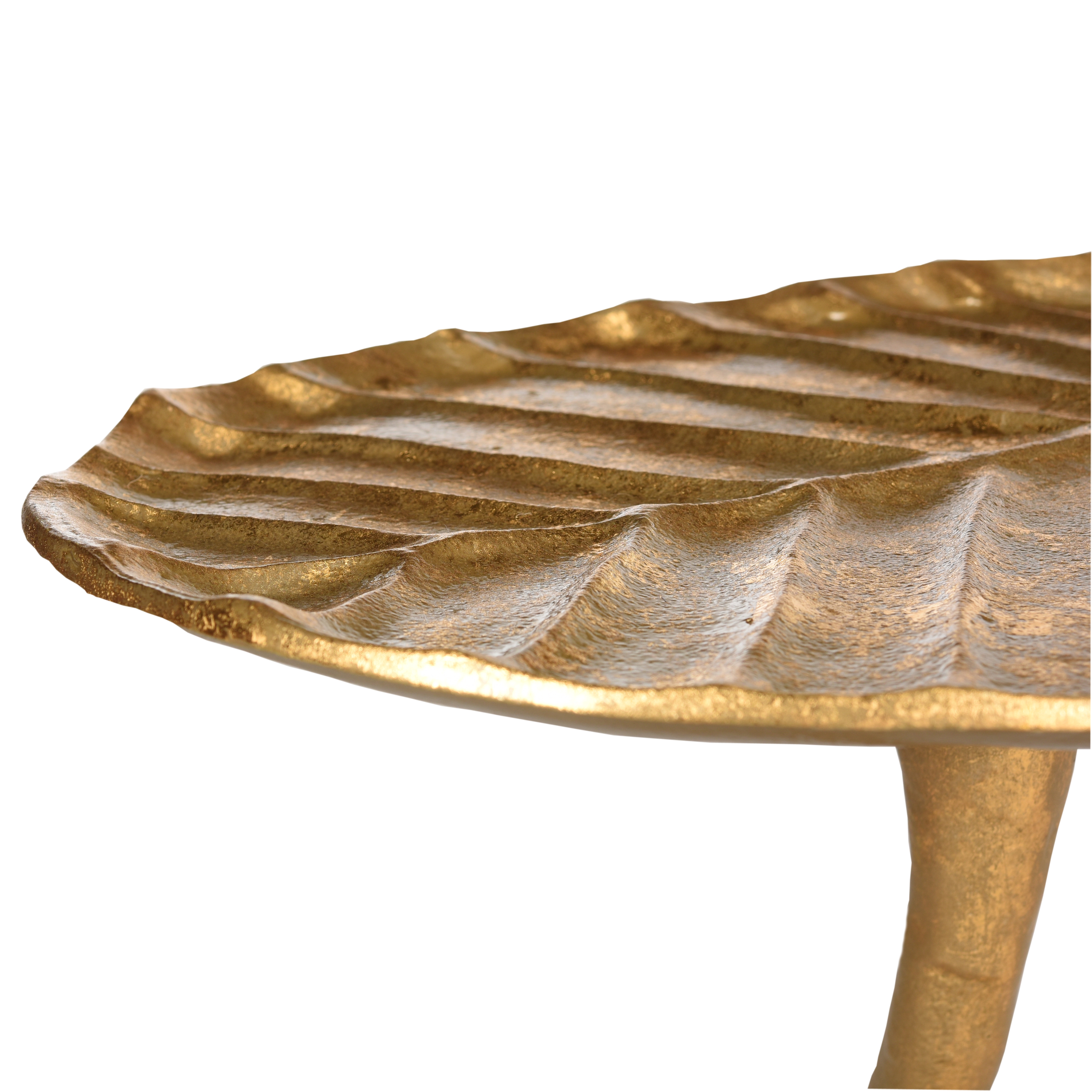 Mina Gold Foil Petal Side Table - Gold - Arlo Home - Image 1