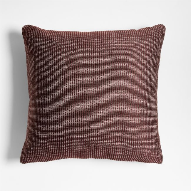 Chestnut Red 20x20 Soft Textured Indoor/Outdoor Throw Pillow - Image 0