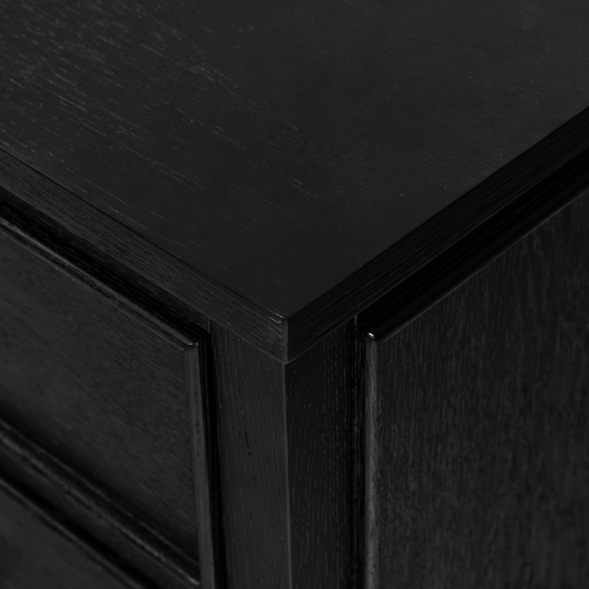 Ariella 5 Drawer Wood Desk - Black - Image 3