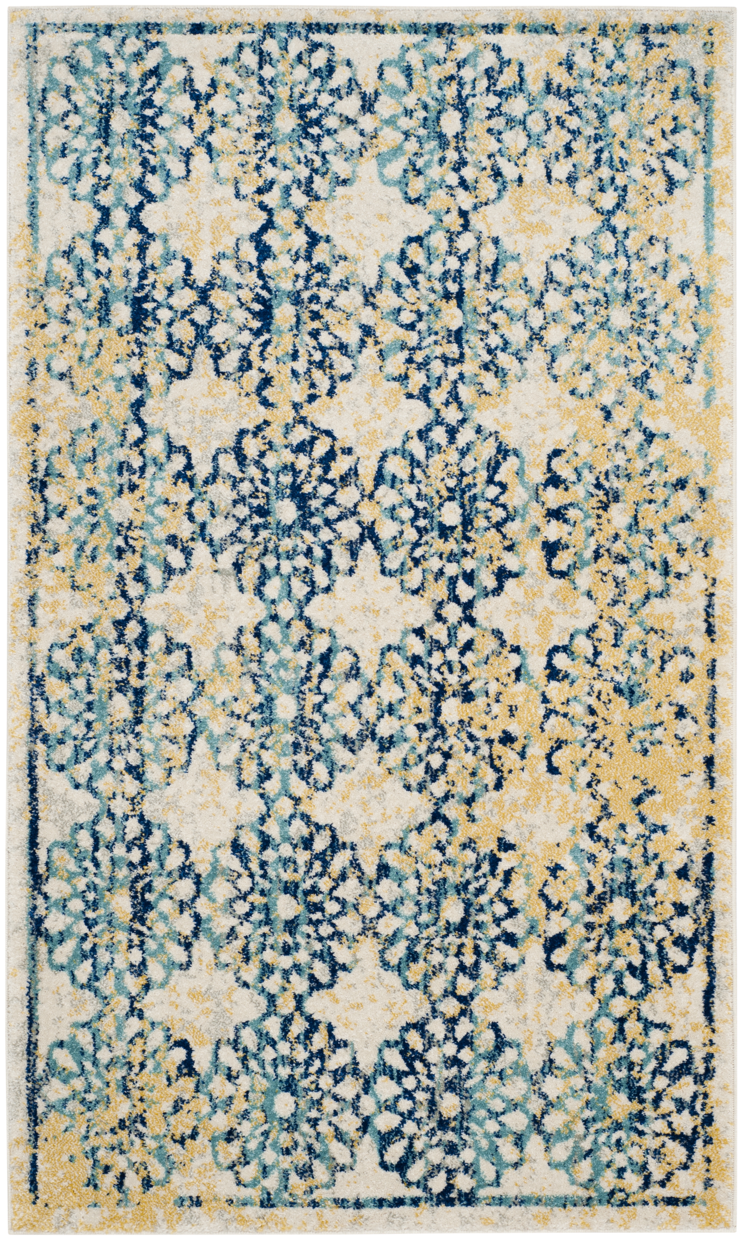 Arlo Home Woven Area Rug, EVK262C, Ivory/Blue,  3' X 5' - Image 0
