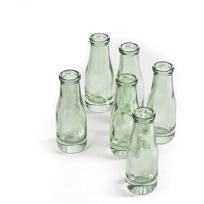 6 Piece Periheli Green Indoor / Outdoor Glass Table Vase Set - Image 0