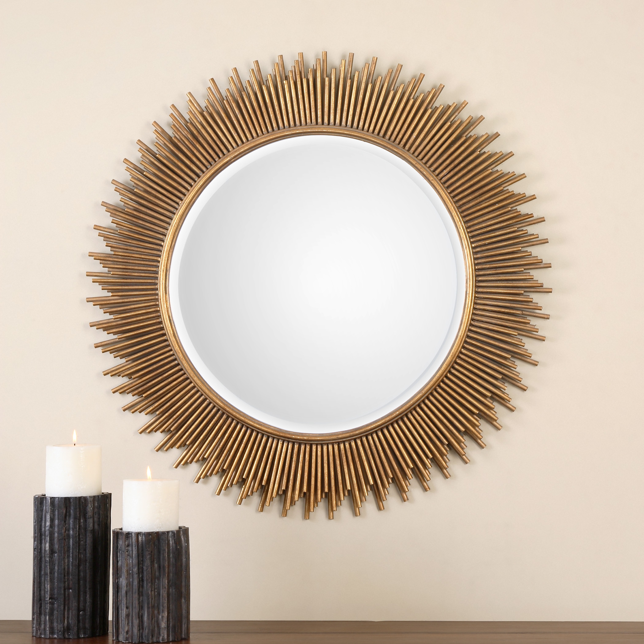Marlo Round Gold Mirror - Image 2