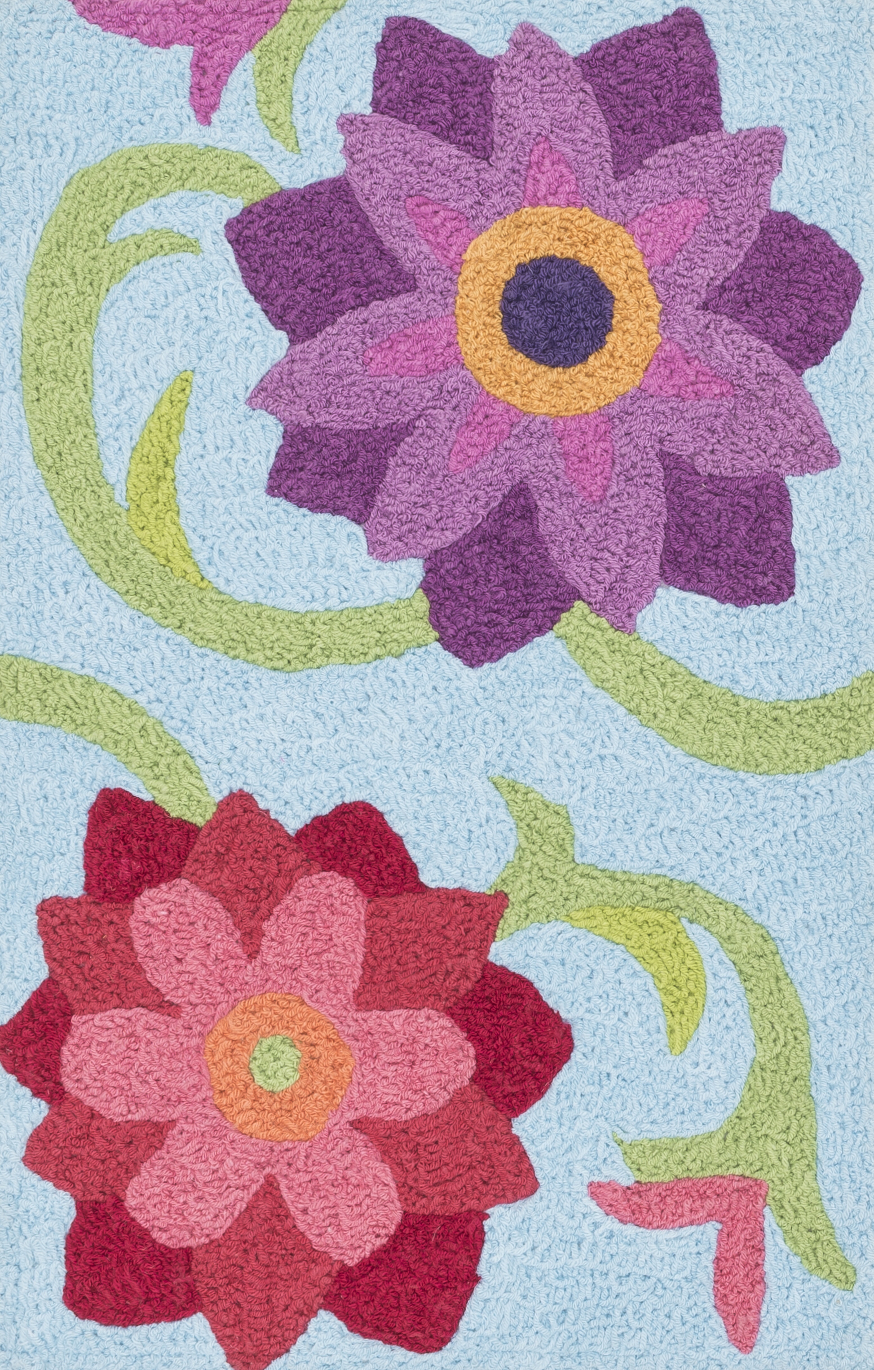 Angelou HAN07 Lt. Blue / Berry 1'-9" x 2'-9" - Image 0
