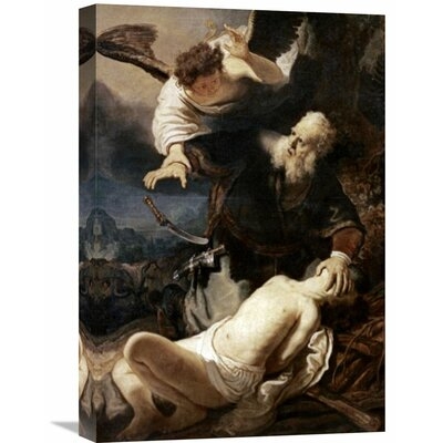 'Abraham and Isaac' by Rembrandt Van Rijn Painting Print on Wrapped Canvas - Image 0