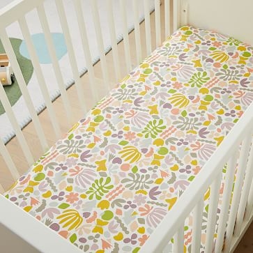 Kate Zaremba Flora Crib Sheet, Multi, WE Kids - Image 0