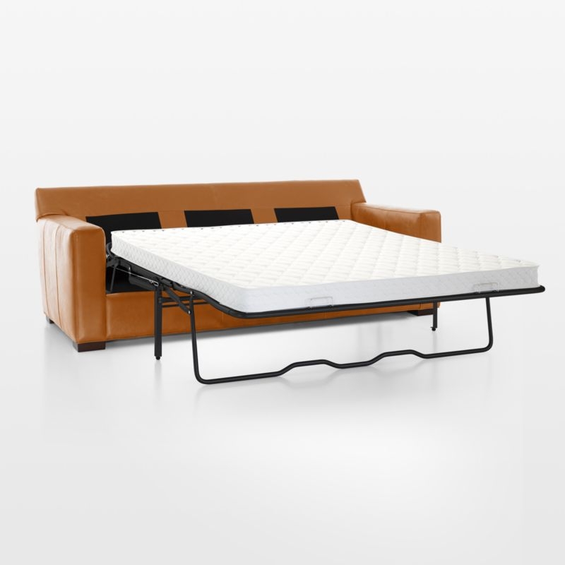 Axis 3-Seat 88" Leather Queen Sleeper Sofa - Image 5