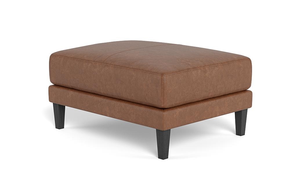 Gaby Rectangular Leather Ottoman - Image 2