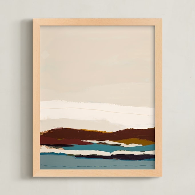 Burgundy Seascape Diptych 2 Limited Edition Fine Art Print 2 - Image 0