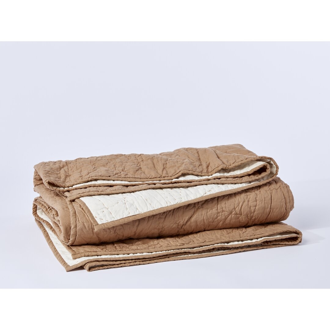 "Coyuchi Manzanita Handstitched 100% Cotton Blanket" - Image 0