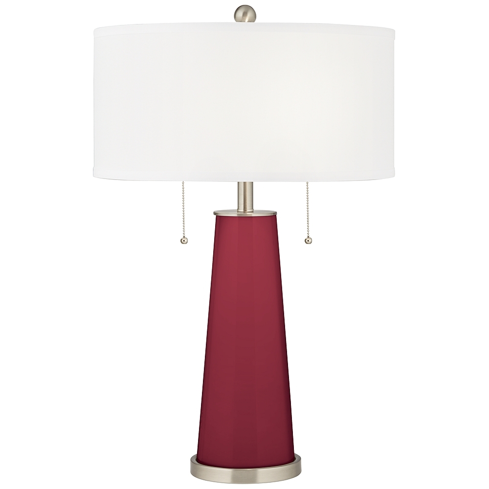 Color Plus Peggy 29 3/4" Antique Red Glass Table Lamp - Image 0