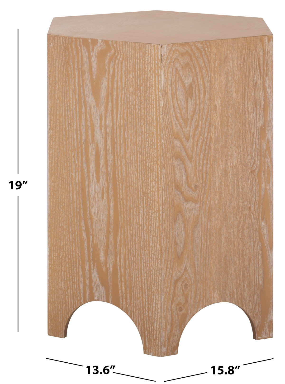 Barahan End Table - Bleached White - Safavieh - Image 5