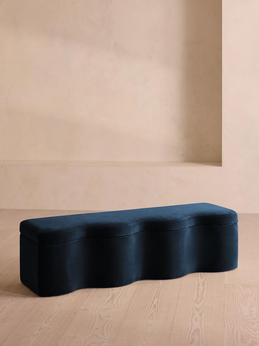 Eli Storage Bench, Royal Blue Velvet, US - Image 0
