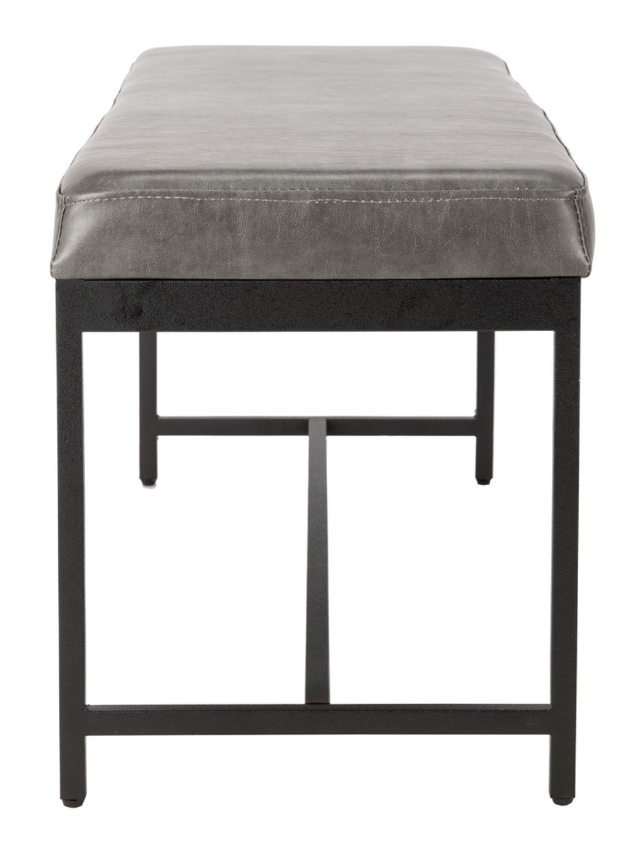 Chase Faux Leather Bench - Grey - Arlo Home - Image 4