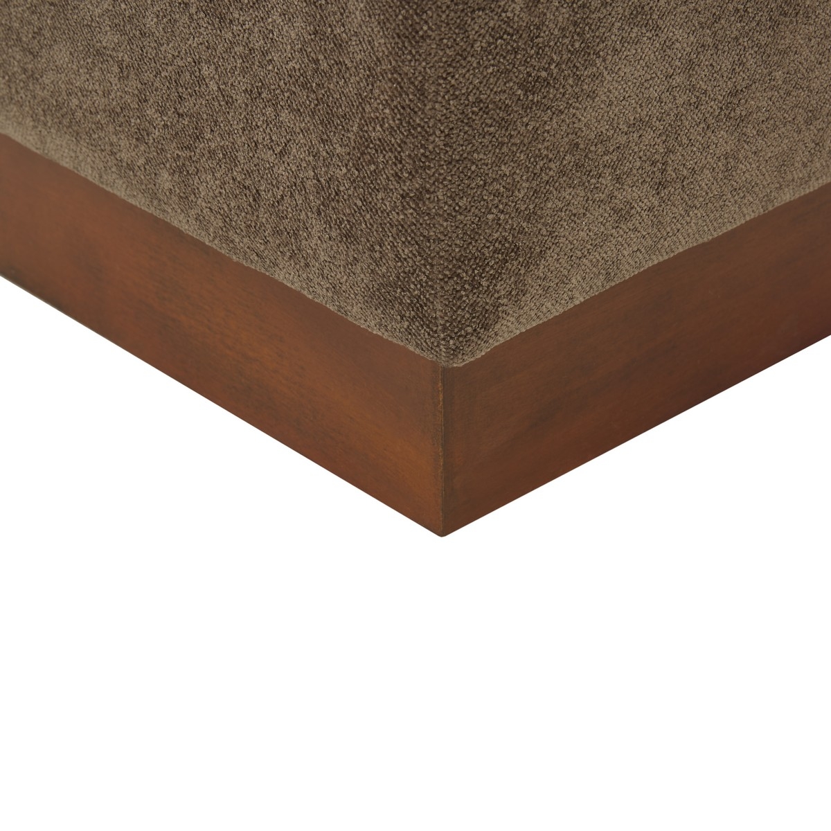 Natalya Square Ottoman - Dark Brown / Walnut - Image 2