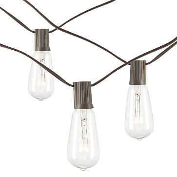 Edison Brown String Lights, Set of 2, Edison Bulb - Image 0