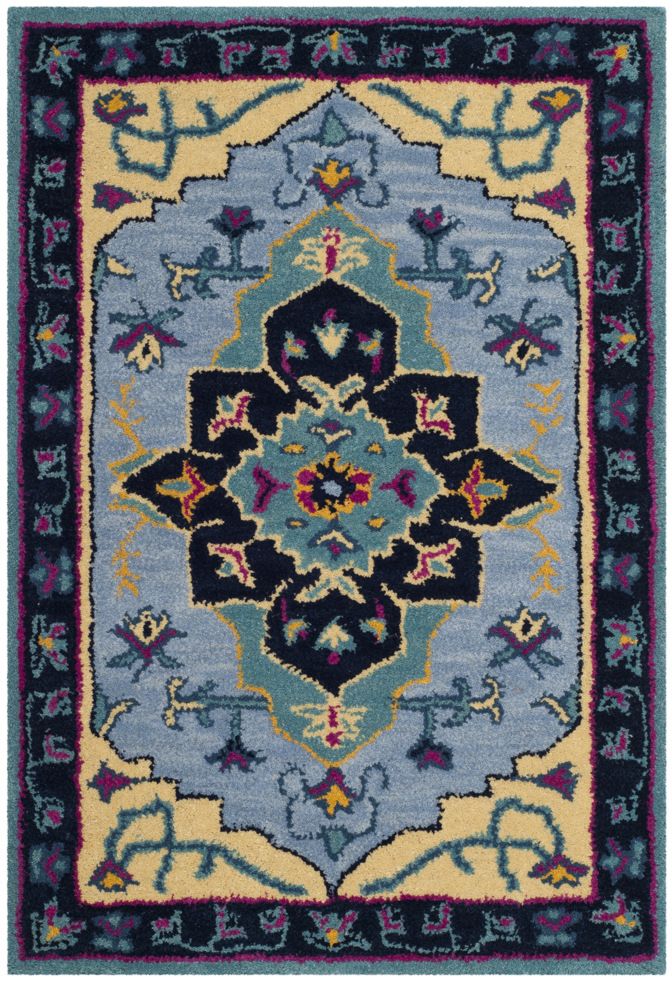 Arlo Home Hand Tufted Area Rug, BLG506B, Light Blue/Multi,  2' X 3' - Image 0