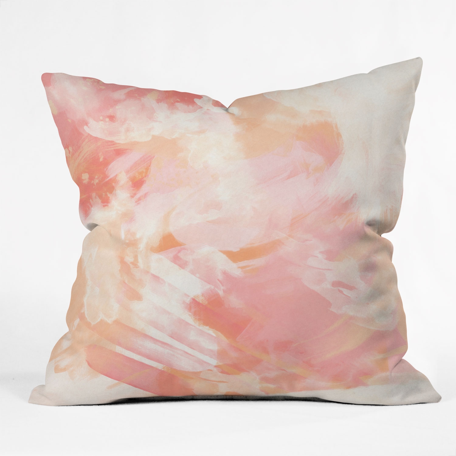Flamingo Watercolor by Chelsea Victoria - Outdoor Throw Pillow 18" x 18" - Image 1