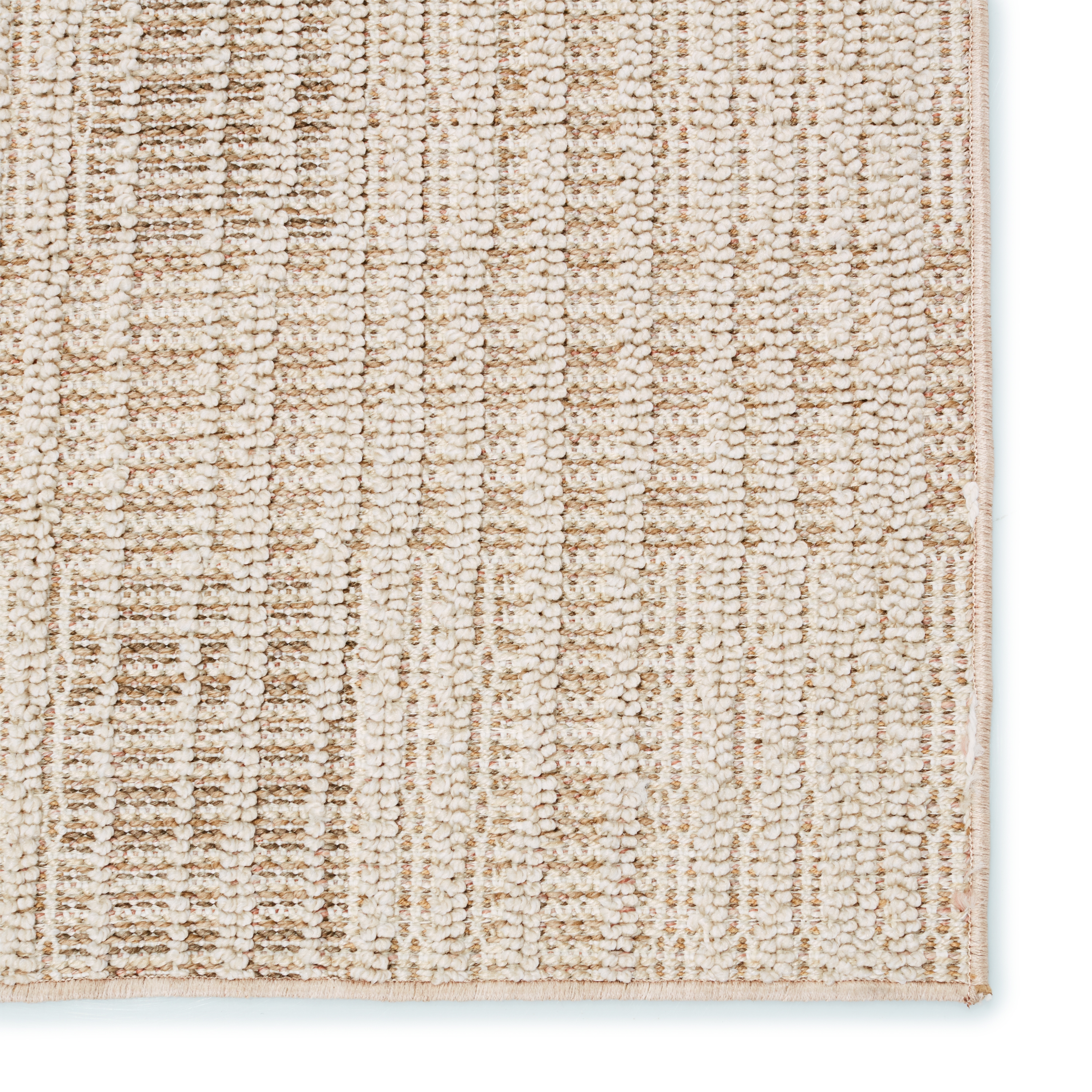 Aeor Indoor/ Outdoor Striped Area Rug, Beige & Light Brown, 6' x 9' - Image 3