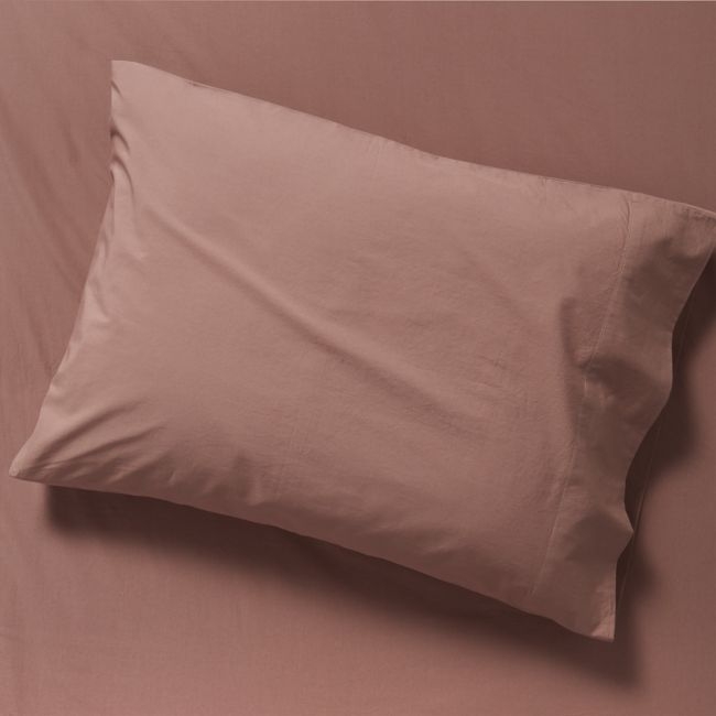 Cozy Cloud Moody Mauve Washed Organic Cotton Kids Pillowcase - Image 0