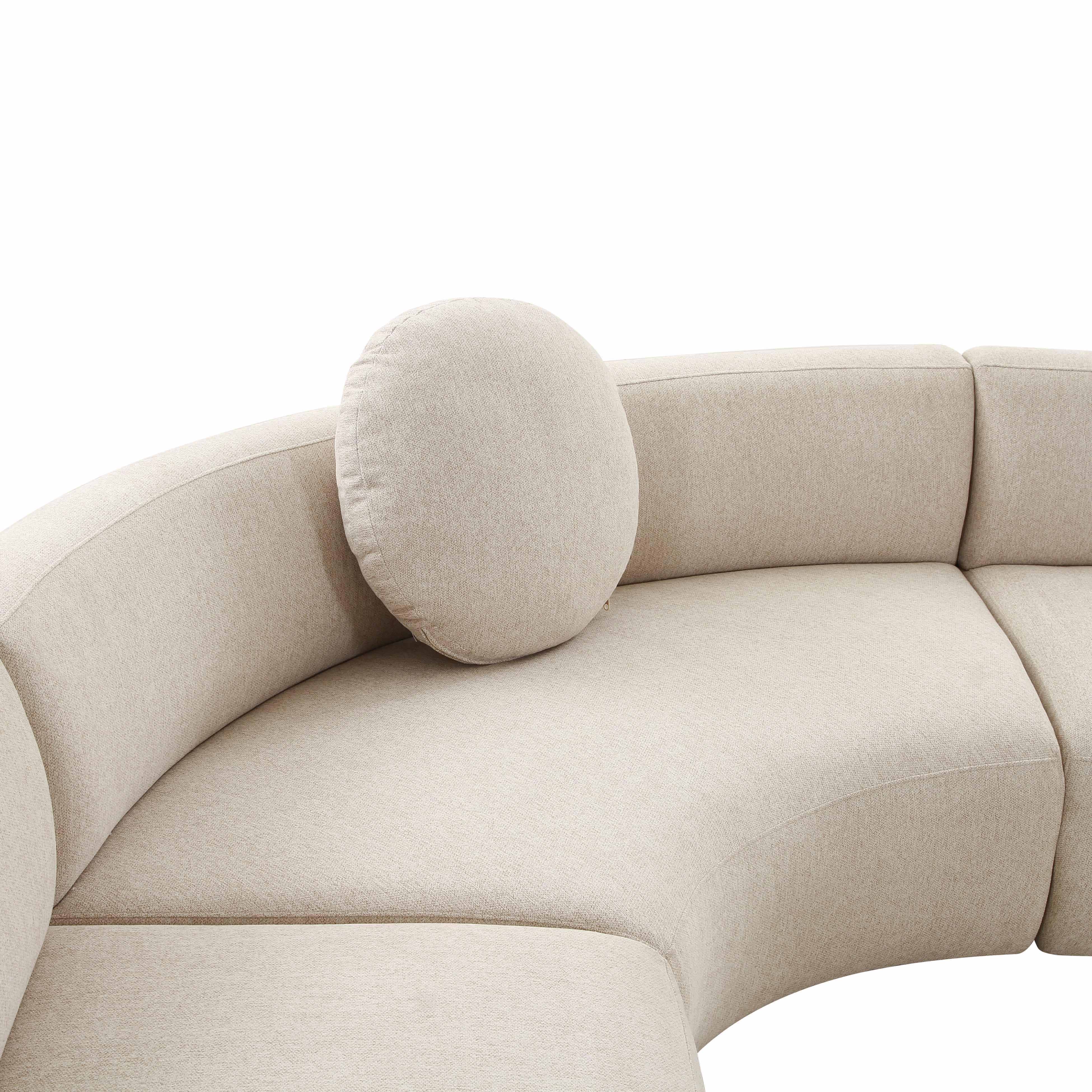 Broohah Beige Linen Sectional - Image 3
