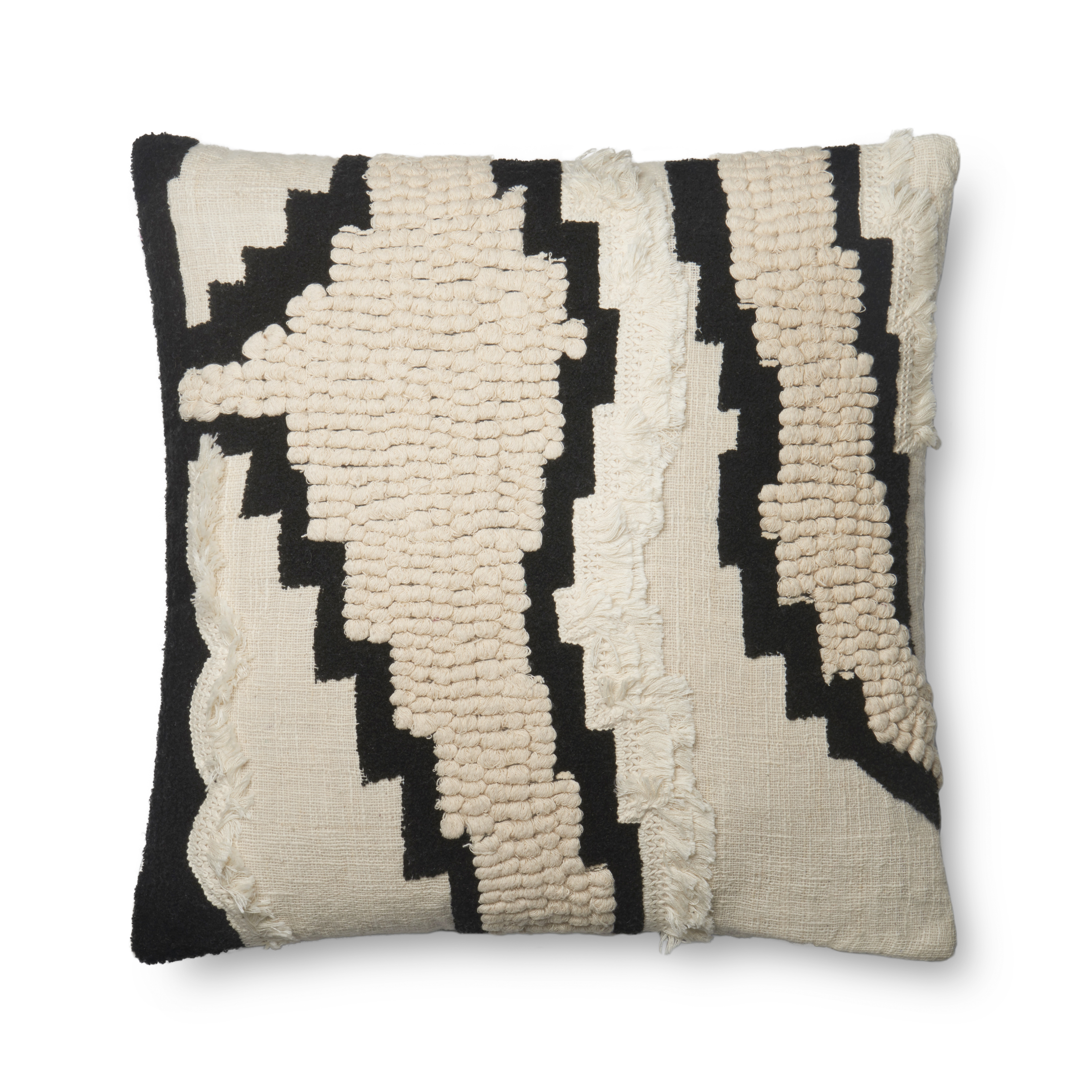 Magnolia Home by Joanna Gaines PILLOWS P1068 NATURAL / BLACK 12" x 27" Cover Only - Image 1