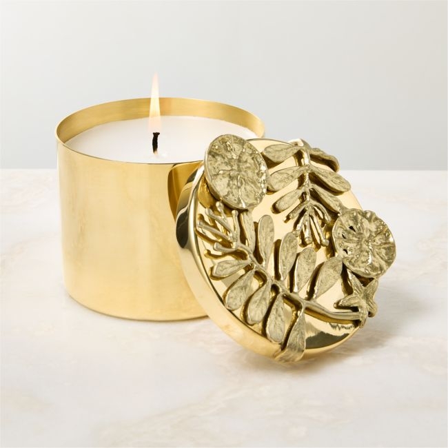 Oak + Grapefruit Scented Candle 14oz with Unlacquered Brass Lid - Image 0