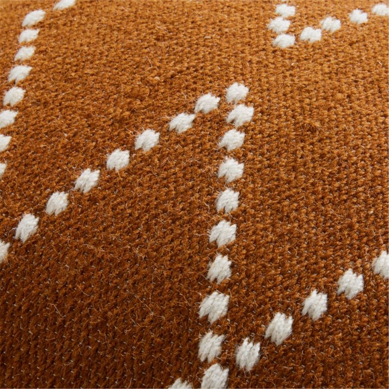 Byzan 23"x23" Amber Kilim Throw Pillow with Down-Alternative Insert - Image 2