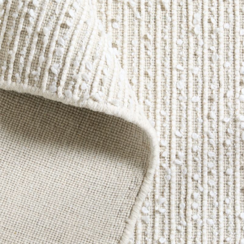 Venice Performance Wool Blend Handwoven Ivory Area Rug 6'x9' - Image 3