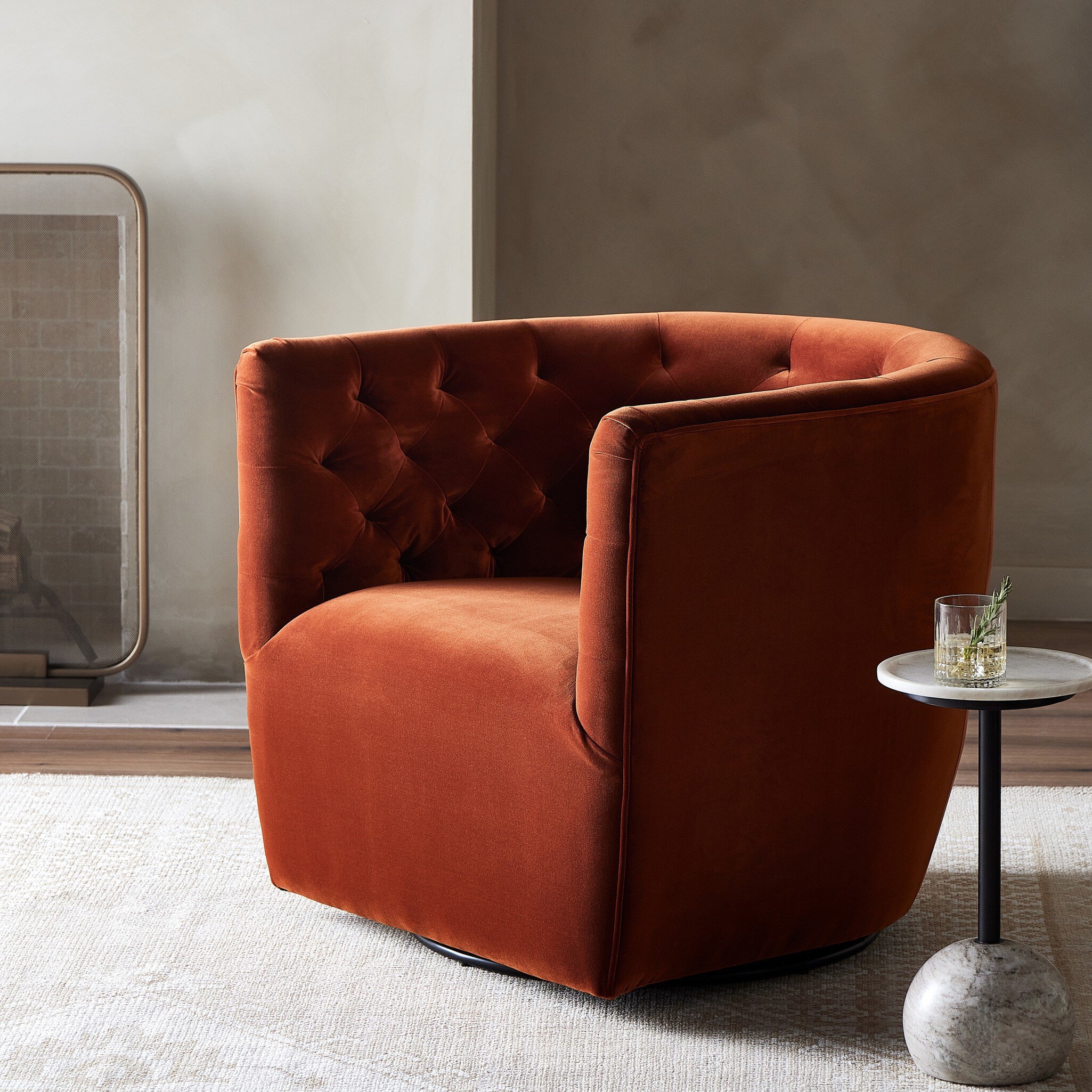 Hanover Swivel Chair - Sapphire Rust - Image 12
