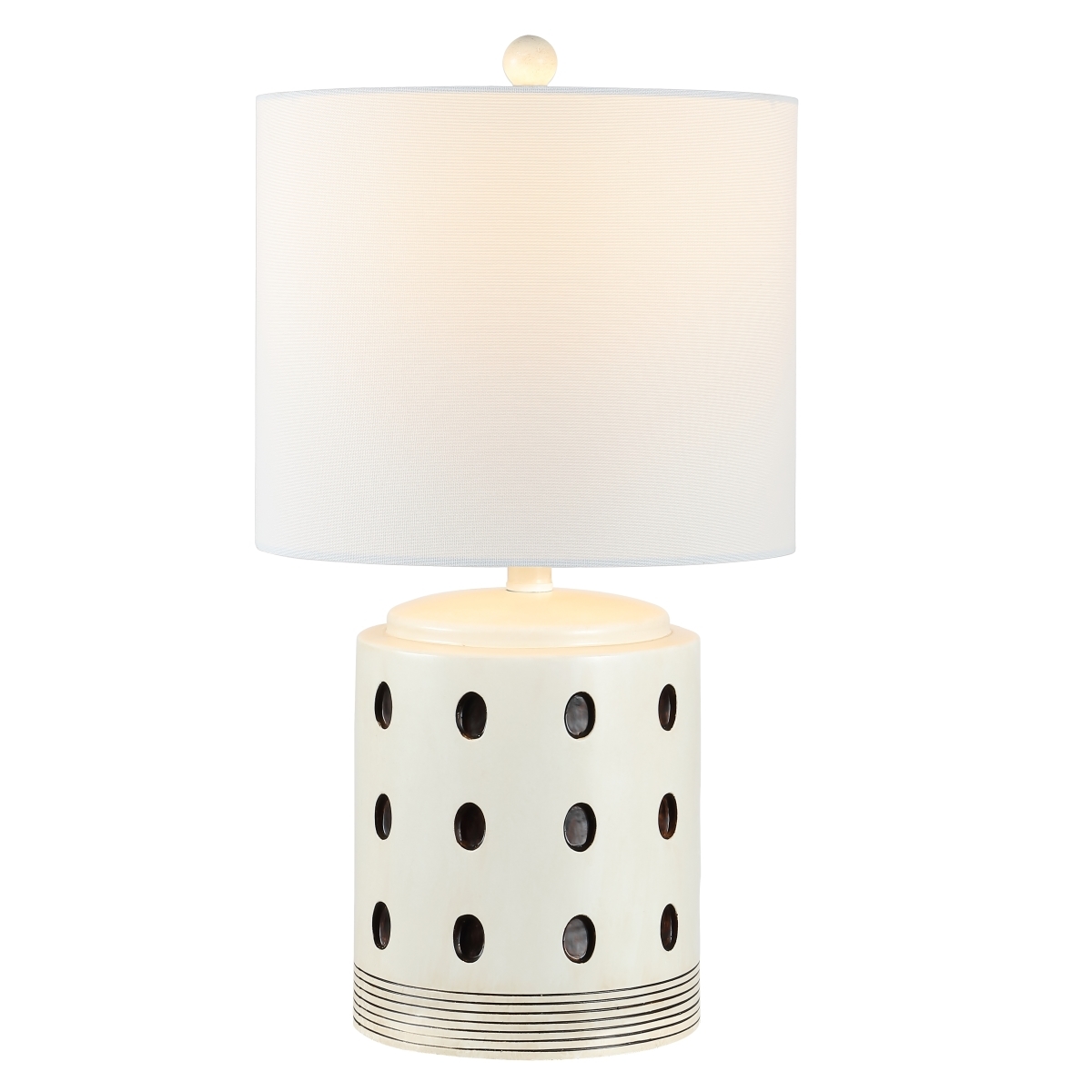 Lenis 22" Table Lamp - Cream/Black - Safavieh - Image 4