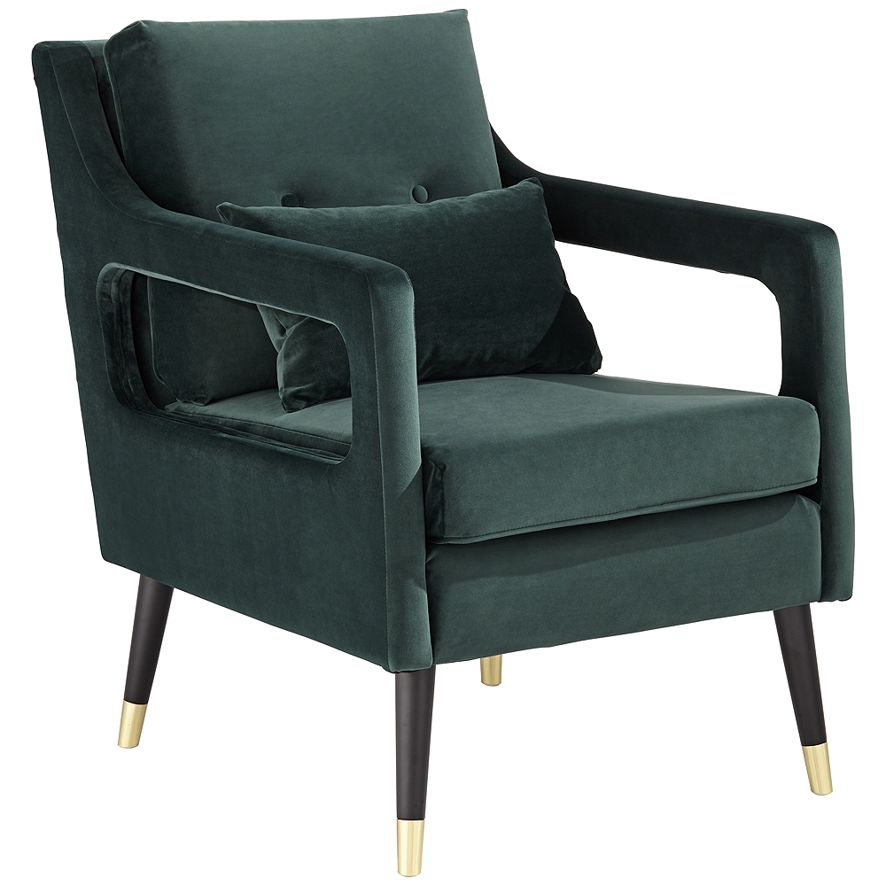 Tilman Hunter Green Modern Accent Chair - Style # 82P85 - Image 0