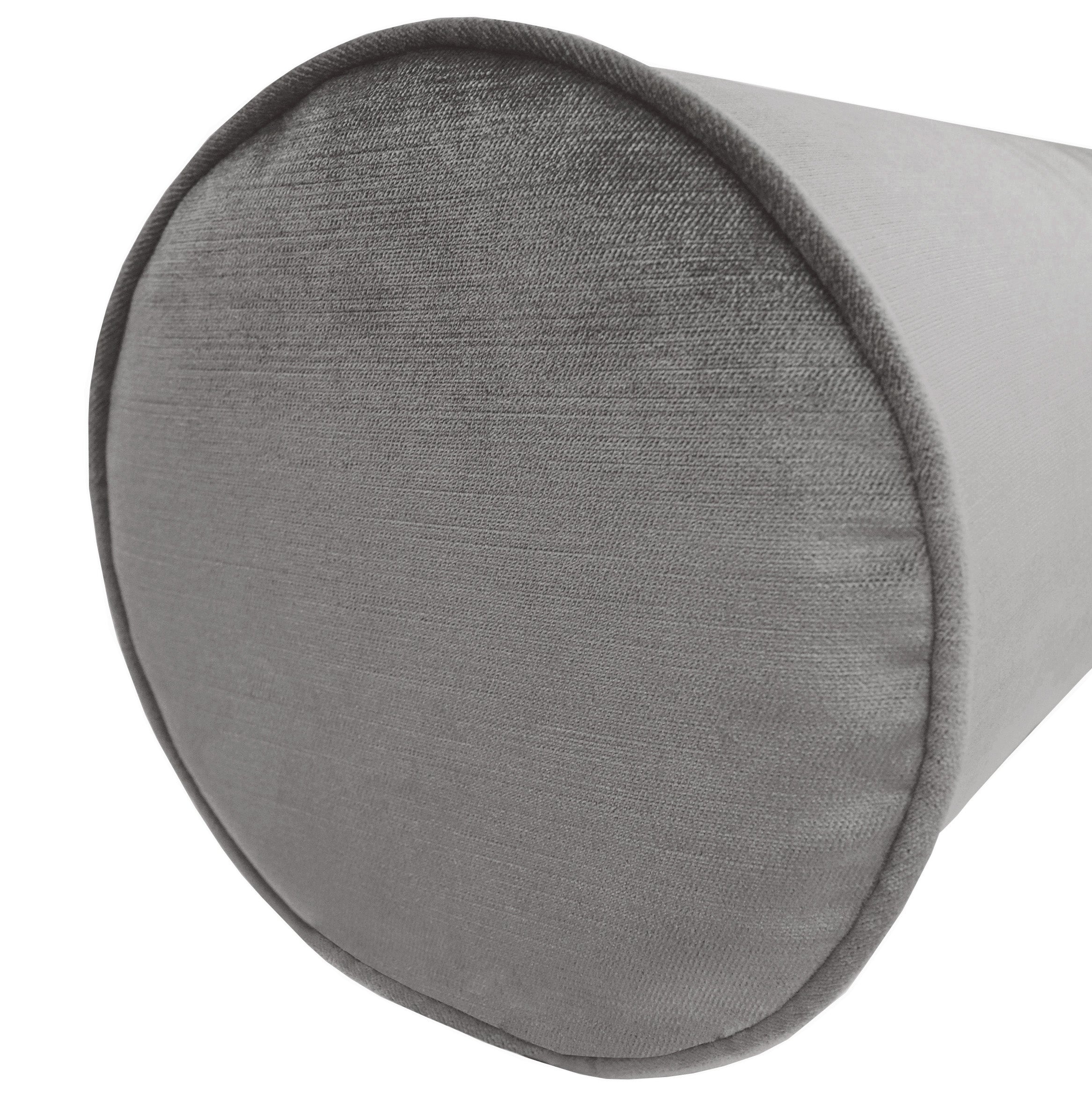 THE BOLSTER :: FAUX SILK VELVET // GRAPHITE - BY THE YARD - Image 1