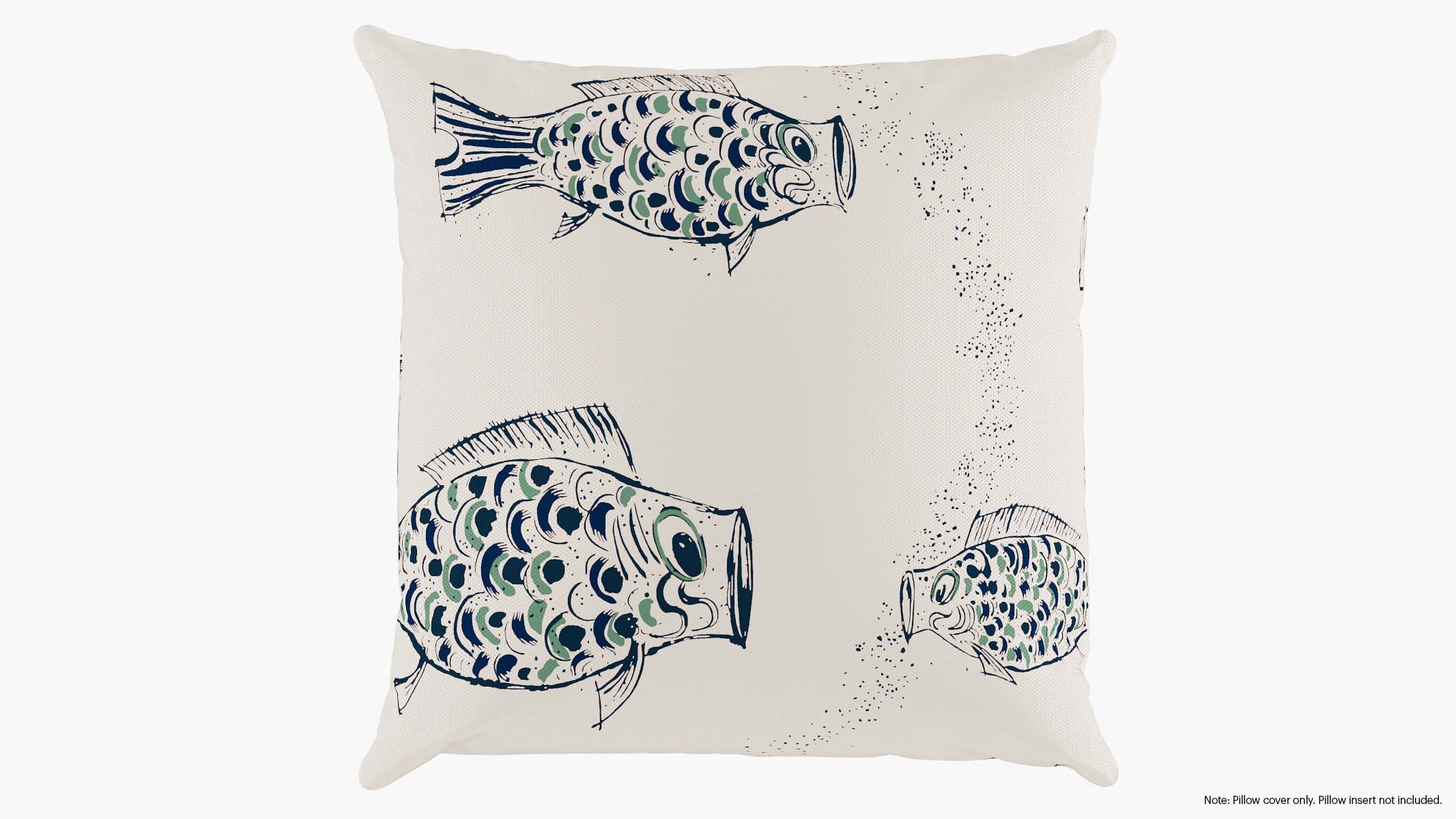 Throw Pillow Cover 16", Canvas Sakana, 16" x 16" - Image 0