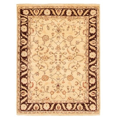 One-of-a-Kind Agamvir Hand-Knotted 2010s Chobi Ivory 4'9" x 6'7" Wool Area Rug - Image 0