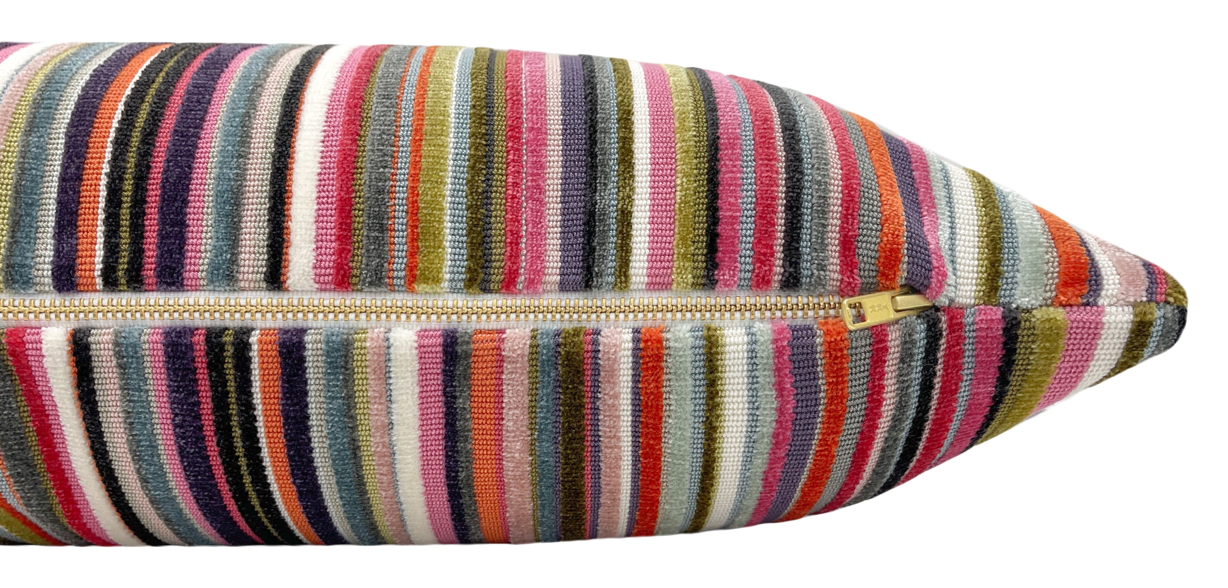 THE XL LUMBAR :: SOHO CUT VELVET // MULTI - BY THE YARD - Image 1